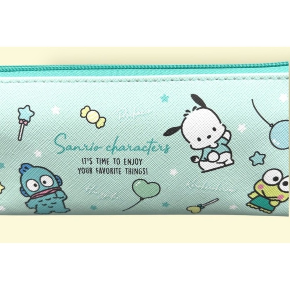 Sanrio Characters Pencil Case Pouch Keroppi Pochacco Hangyodon Zipper Bag Kawaii - Picture 4 of 6